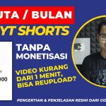 Tanpa Monetisasi, Gaji Jt/Bulan Dari Youtube Shorts, Cara Mendapatkan  Uang Dari Youtube Short !